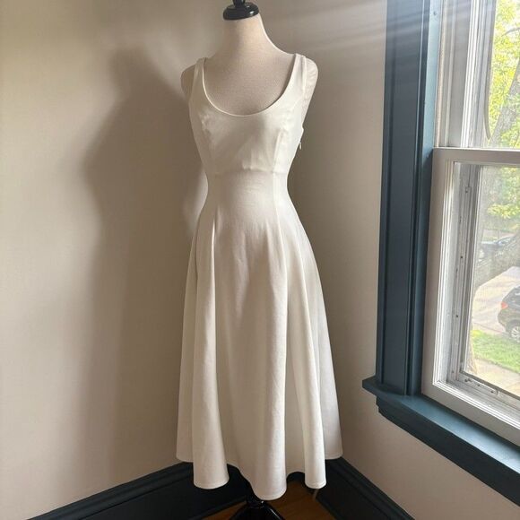 Reformation Mikol Knit Dress Women's S White Wedding Rehearsal - Picture 1 of 11